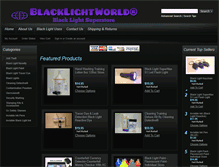 Tablet Screenshot of blacklightsuperstore.com